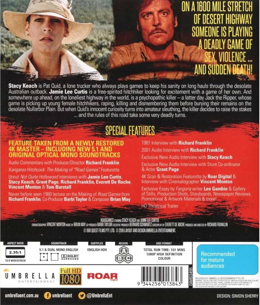 Amazon.com: Road Games : Stacy Keach, Jamie Lee Curtis